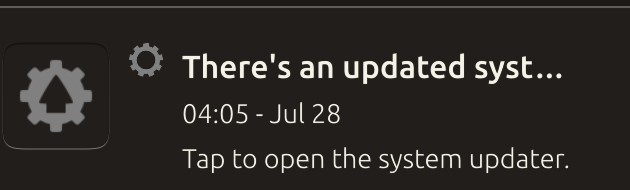 system update push notification